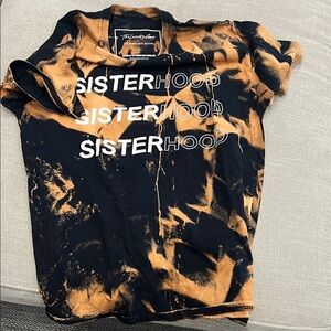 The Laundry Room  Black and Orange Sisterhood Tee